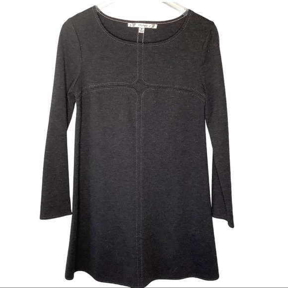 Studio M Dresses & Skirts - STUDIO M Charcoal Crew neck A-Line Dress Size M